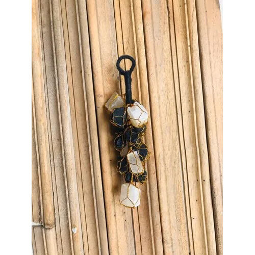 Black Tourmaline And Selenite - Black Tourmaline Hanging- Evil Eye - Protection Amulet For Home