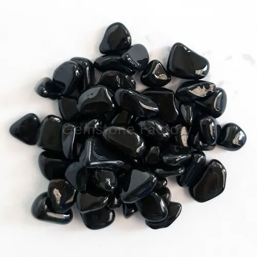 Black Agate Chip Gemstones