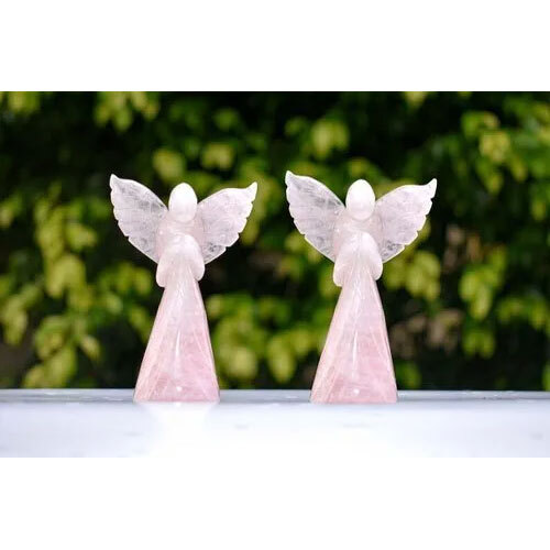 Rose Quartz Angel Spread Wings Size 4 inch or 10 cm with Beautiful box Crystal Spiritual Meditation