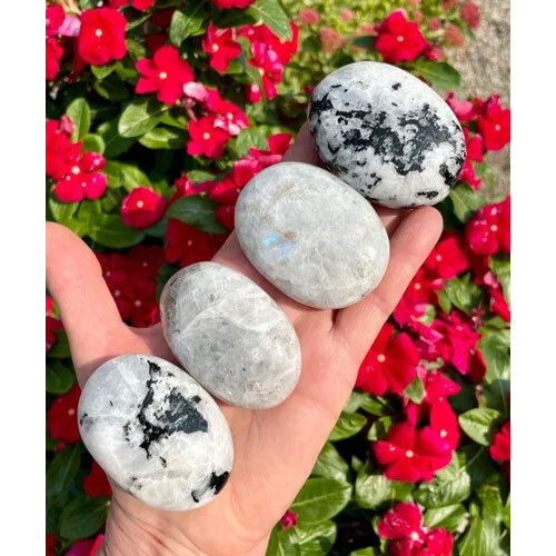 Rainbow Moonstone Palm Gemstone