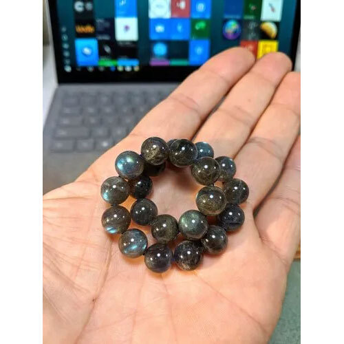 AA Labradorite Bead Bracelet for Men Stretch 10mm - 7 7.5 8 or 8.5 inch