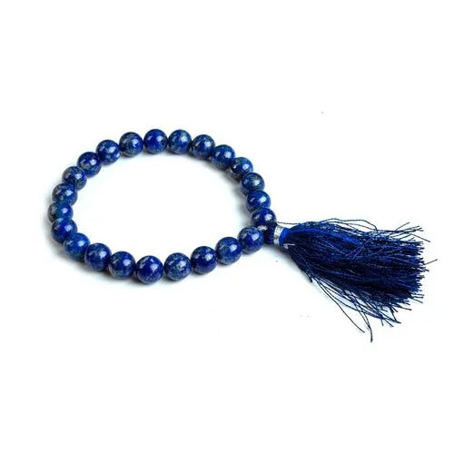 AAA Lapis Lazuli Gemstone Beads 7.5 Mm Bracelet Handmade Genuine Gemstone December Birthstone