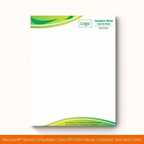White Printed Rectangle Letterhead For Office By RAUNAQ ENVELOPES & PRINTERS
