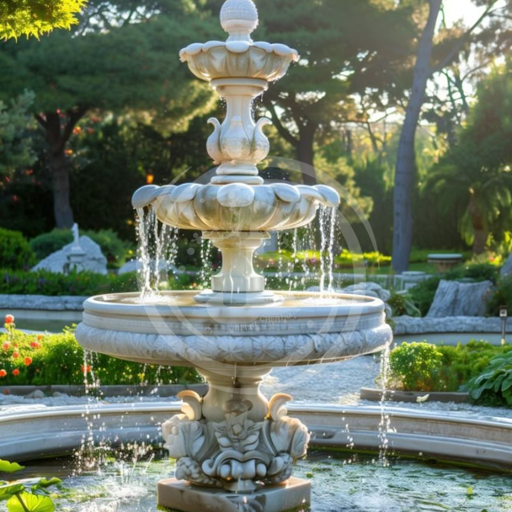 Standalone 3 Tier Fountain - Color: White