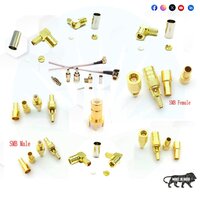 Smb Connector - Metal Rf Coaxial Connector With Female And Male Ends | Ideal For Telecommunications And Data Transmission Applications