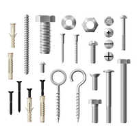 Nails Screws Fasteners - Stainless Steel, 1-10 Mm, Silver, Corrosion Resistant, Precision Engineered