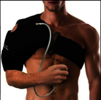 Lm-807 Cool Wrap Shoulder Support - Velvet Material, Fits Up To 50" Chest With 60" Extension Straps, Black Color, Ideal For Men & Women