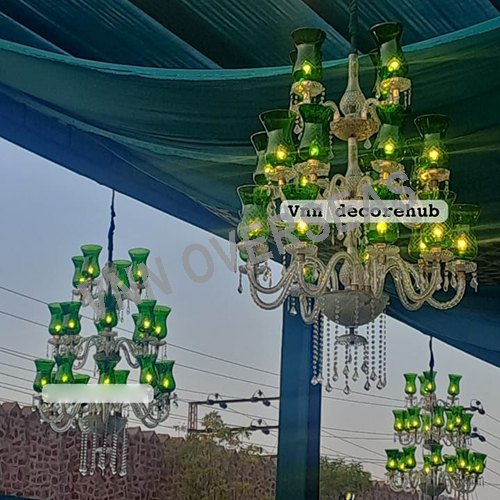 Green Chandelier For Events