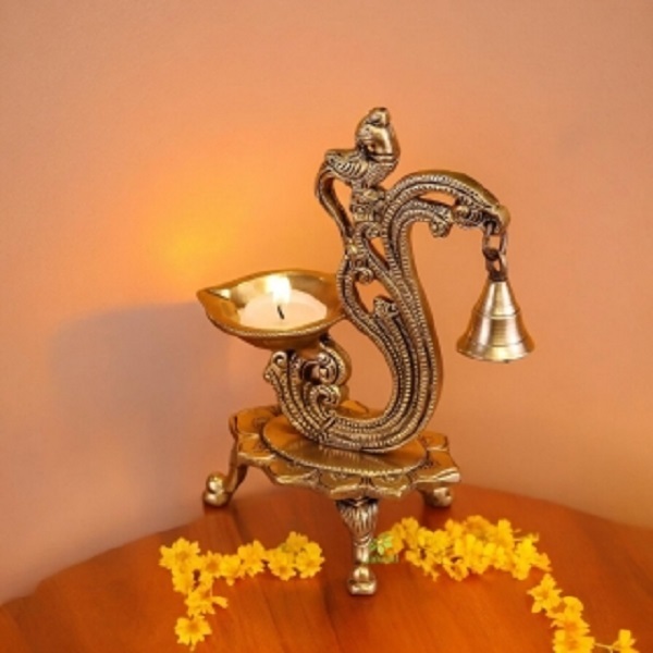 Brass Diya Indian Diwali Oil Lamp Pooja Light Puja Decorations Mandir Decoration Items Handmade by Aakrati