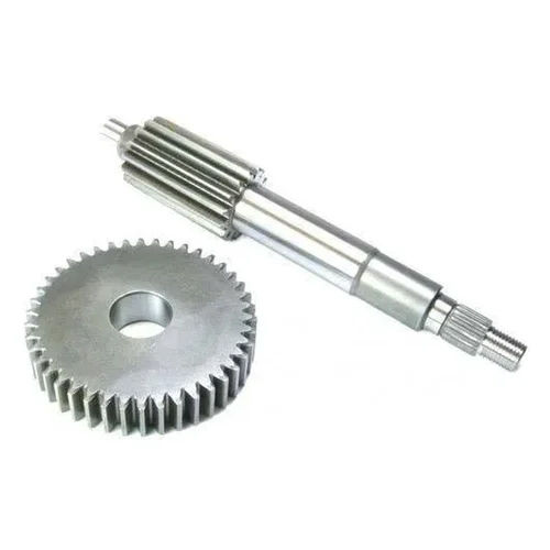 Silver Alloy Steel Solid Gear Pinion Shaft