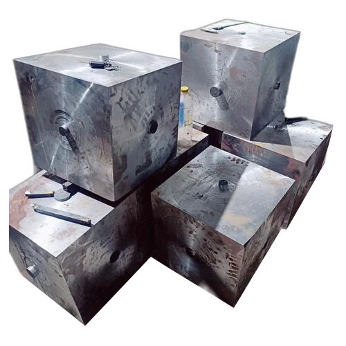 Silver Forged Steel Block