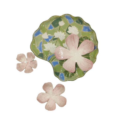 Designer Decorative Lotus Plates - Color: Multicolor