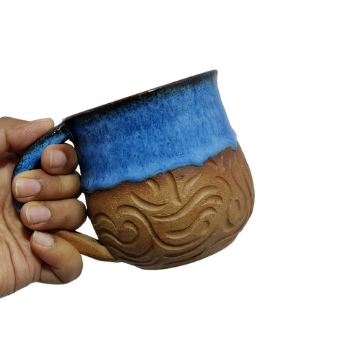 Blue Drip Glaze Mug