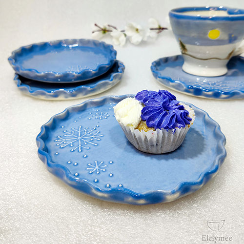 Blue Winter Desert Plates