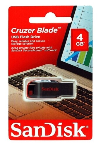 SanDisk 4GB Cruzer Blade Pendrive with 6 Months Warranty