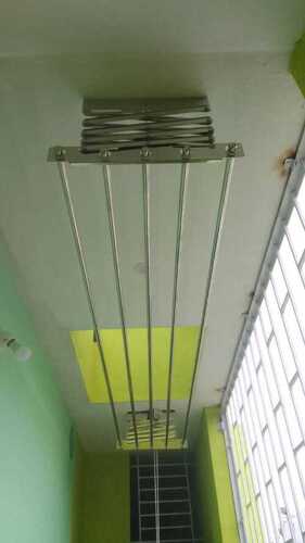 Roof mounted cloth drying hangers zig zag hangers in Peruvayal Kerala