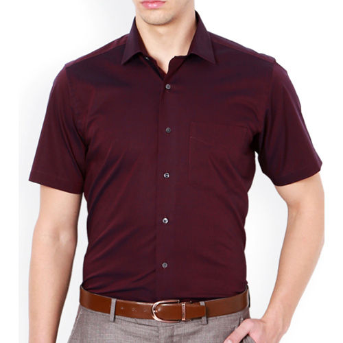 Half Sleeve Formal Shirt Collar Style: Button Down