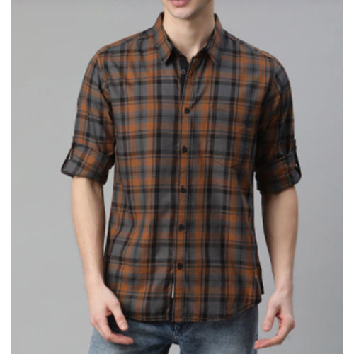 Washable Mens Half Sleeve Check Shirt