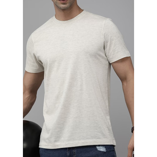 White Round Neck Cotton T Shirt