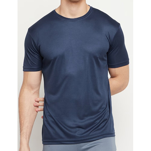 Polyester Round Neck Half Sleeves T Shirt