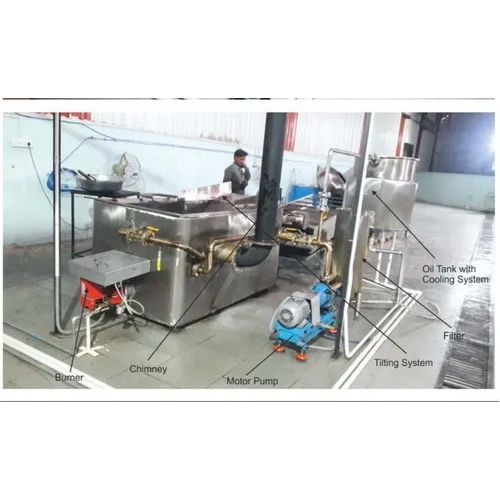 Industrial Rectangular Fryer With Inbuilt Heat Exchanger