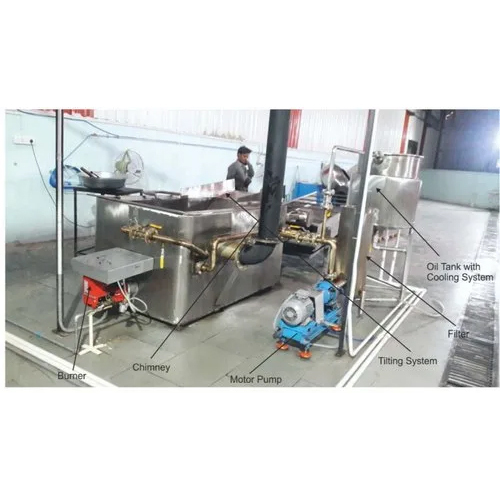 Rectangular Fryer With Inbuilt Heat Exchanger