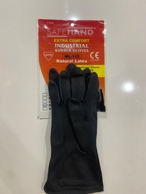 Orange Safe Hand Industrial Rubber Gloves