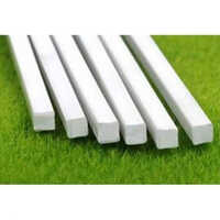 Square Polypropylene Rod - 1 Meter Length, White Color | High Chemical Resistance, Lightweight, Easily Machinable
