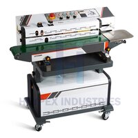 Gas Flushing Sealing Machine - 310x440x683 Mm, White And Black | Semi-automatic, New, Ideal For Industrial Applications