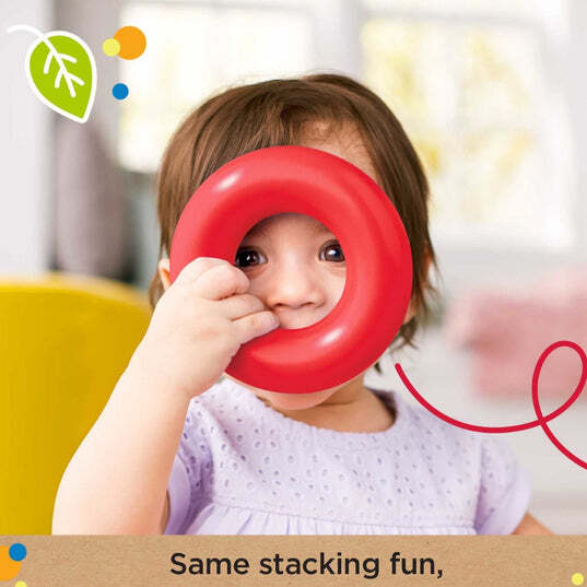 Plastic Baby Kids Teddy Stacking Ring Jumbo Stack Up Educational Toy 7pc
