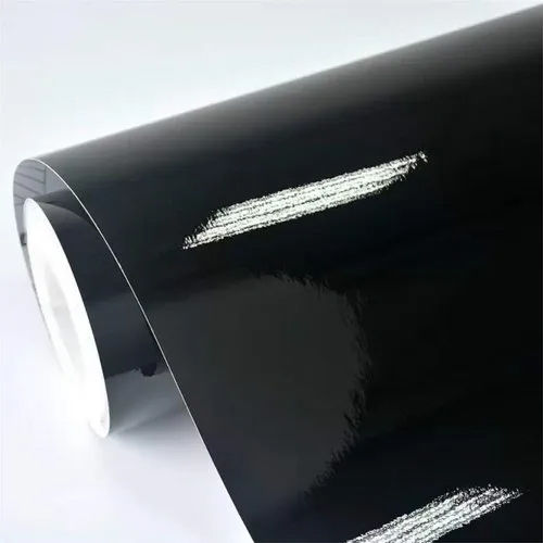 Black Glossy Vinyl Car Wrap Roll - Hardness: Soft