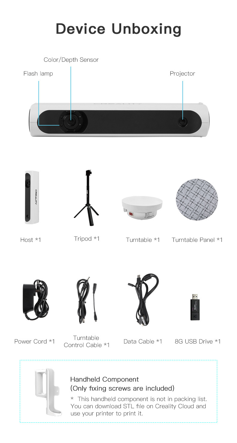CR-Scan 01 3D Scanner Upgraded Combo With Tripod And Turntable