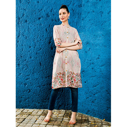 Floral Printed Straight Kurta