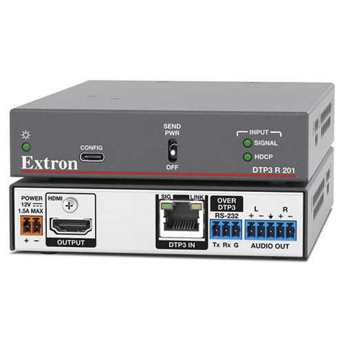 4K-60 HDMI DTP3 Receiver with Audio De-Embedding