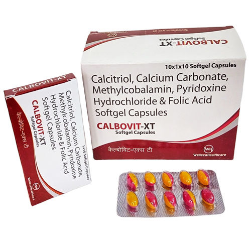 Calcitriol Calcium Carbonate Hydrochloride And Folic Acid Softgel Capsules General Medicines