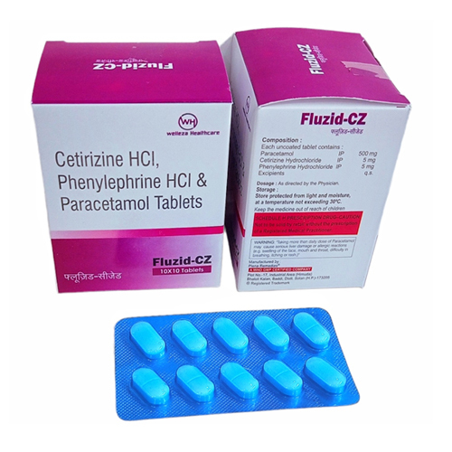 Cetirizine HCL Phenylephrine HCL And Paracetamol Tablets