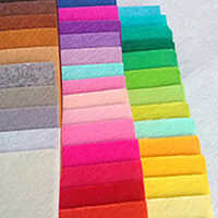 Color Felts Fabric - Felt Material, Various Fiber Lengths In Mm, Dyed Color Pattern | Soft Texture, High Fineness For Versatile Use