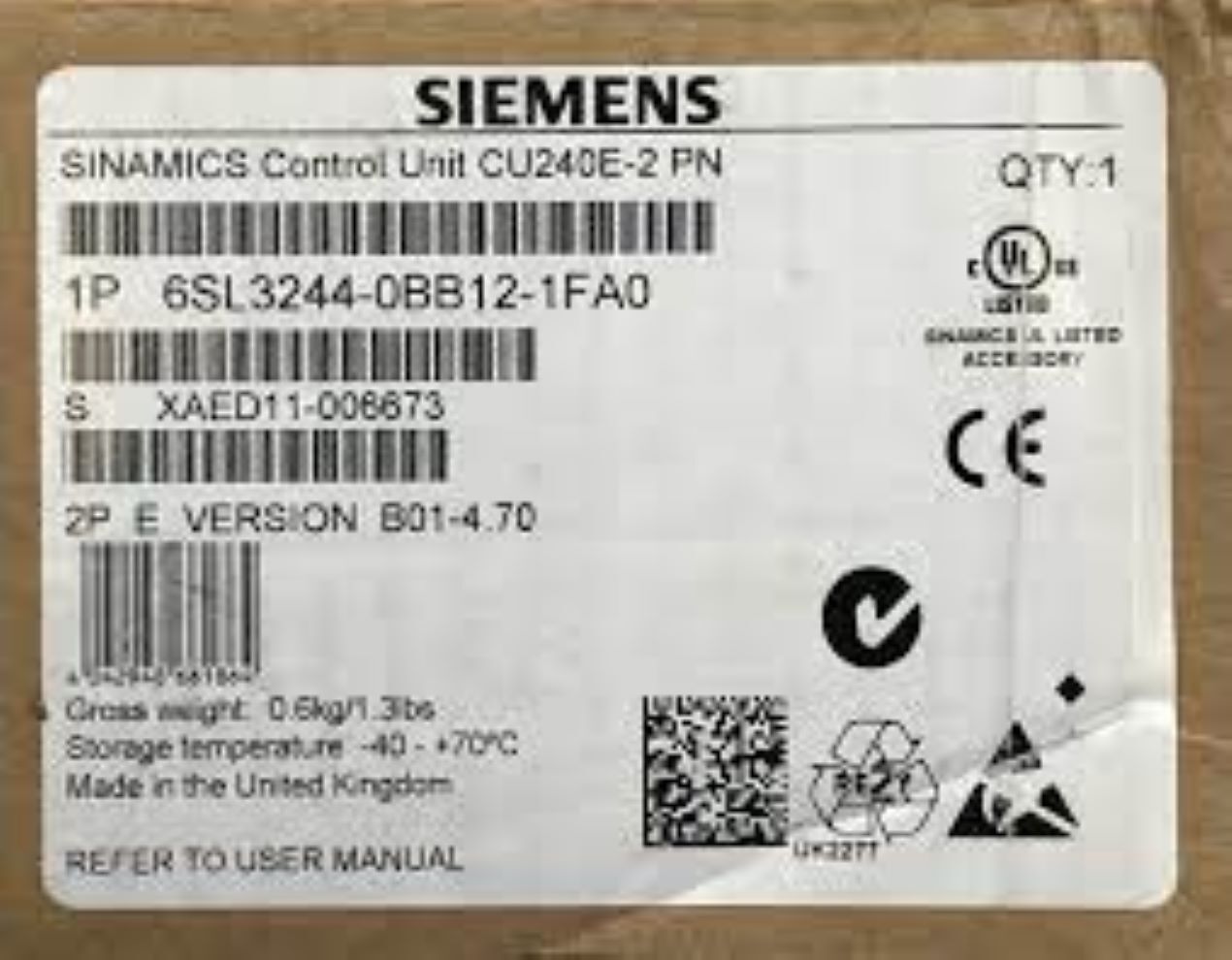 6SL3244-0BB12-1FAO-siemens programmable logic controller