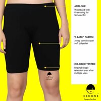 Ladies Cycling Shorts - Cotton Lycra, Sizes S-4XL, Colors Black, White, Skin | Stretchable, Plus Size, All Season Wear