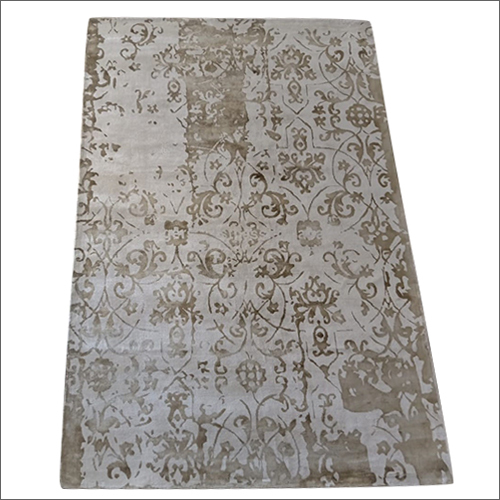 Green Floral Printed Handloom Rugs