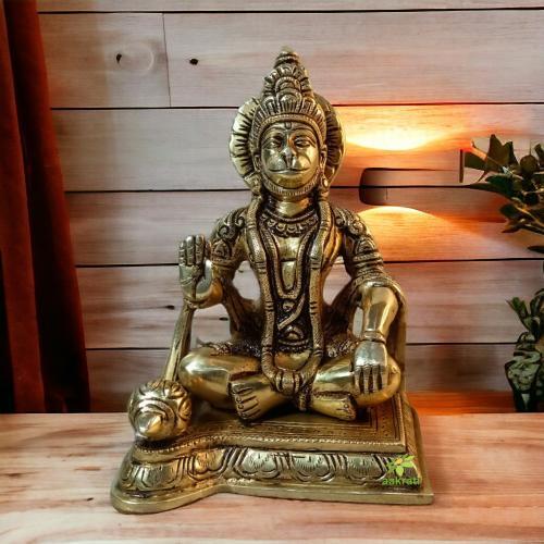 Brass Lord Hanuman Statue Bajrang Bali Religious Statue Hanuman idol Devotee of Rama