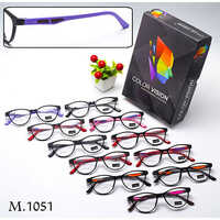 M 1051 Spectacle Frames - Multicolor Frame, Transparent Lenses | Suitable For Children, Men, Women With Warranty