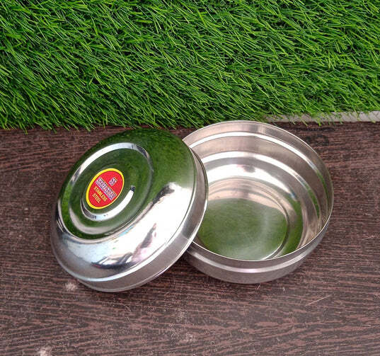 MULTI-PURPOSE STAINLESS STEEL ROUND SHAPE TIFFIN BOX  (3346)