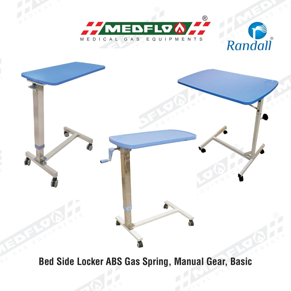 Over Bed Table (hydraulic Operated) - Color: White Blue