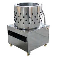 Chicken Feather Plucking Machine - Stainless Steel, Free-standing Silver Design | High Efficiency, Eco-friendly, Automatic Operation, Warranty Included