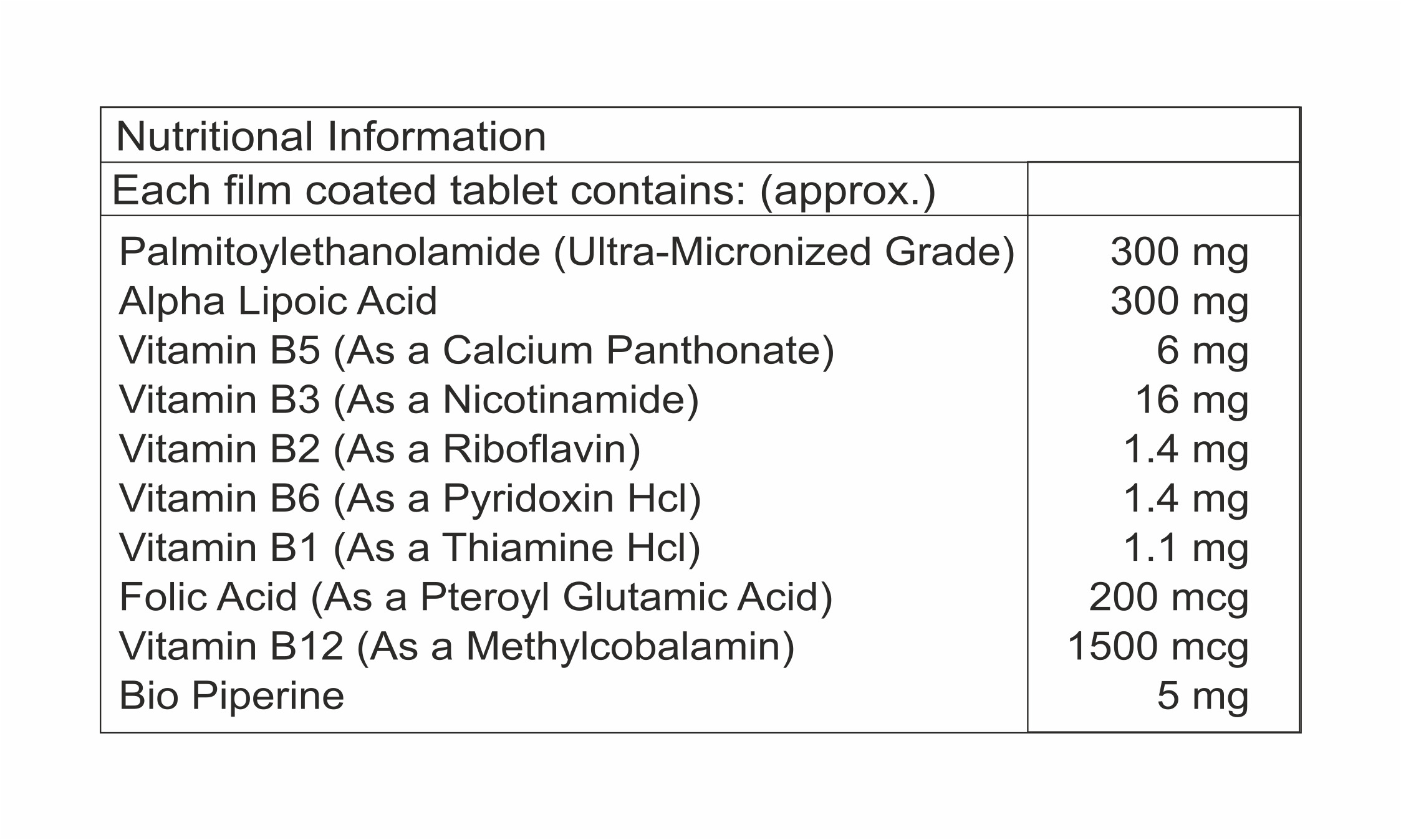 Alpha Lipoic Acid With Vitamin B-Complex Tablet