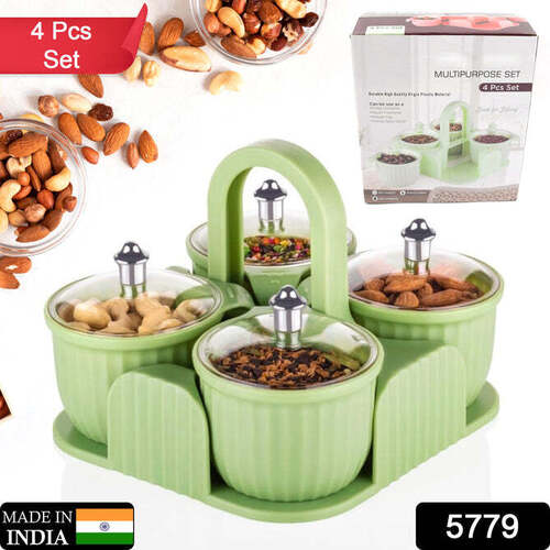 MULTIPURPOSE JAR DRYFRUIT SET CANDY CHOCOLATE SNACKS STORAGE JAR  5779