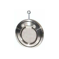 Single Plate Wafer Type Check Valve - Stainless Steel, Various Sizes, Silver Color, Round Shape | Ideal for Industrial Flow Control and Backflow Prevention