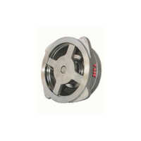 Non Slam Disk Check Valve - Round Shape, Different Sizes Available | Industrial Silver Valve For Backflow Prevention