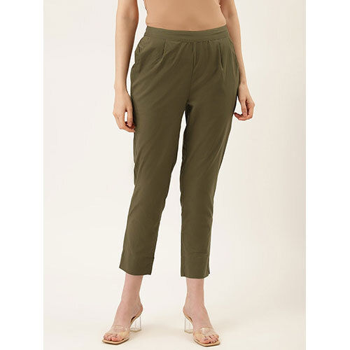 Olive Green Ethnic Wear Pant